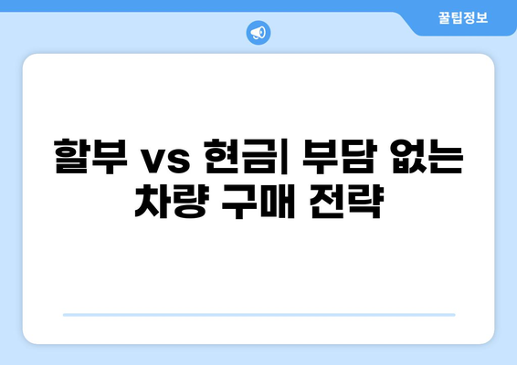 내 차, 어떻게 구입할까? | 차량 구매 가이드, 신차 vs 중고차, 할부 vs 현금, 자동차 보험