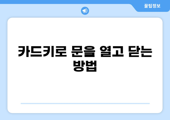 자동차 카드키 사용법 완벽 가이드| 모든 기능과 팁 | 자동차 키, 스마트키, 원격 시동, 비상 잠금 해제, 배터리 교체